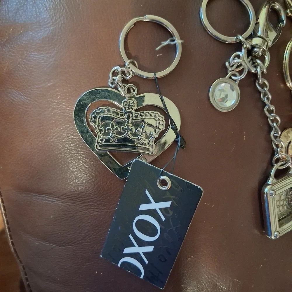 Vintage Y2K Bag Charm Lot Keychain Hang Tag Fob Bling Glitz 8+ Pieces
